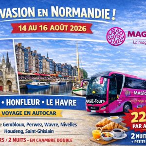 Normandie du 14 au 16 aout 2026